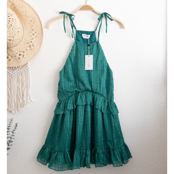 Lovers + Friends Banks Halter A-Line Kelly Green Dress XS - Picture 2 of 12